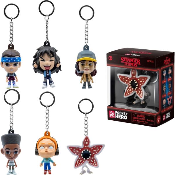 YUME STRANGER THINGS Pocket Hero Series 1  – Portachiavi 6cm In Window Box (cm 9x6x9H) In espo da 12pz 6ass…x12